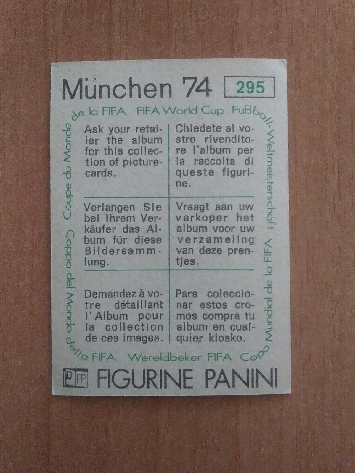 FIGURINE CALCIATORI PANINI MUNCHEN 74 (N. 270-392) SCEGLI DAL MENU A TENDINA