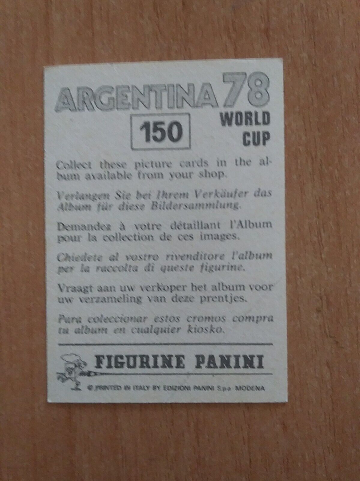 FIGURINE CALCIATORI PANINI ARGENTINA 78 (N. 1-204) SCEGLI DAL MENU A TENDINA