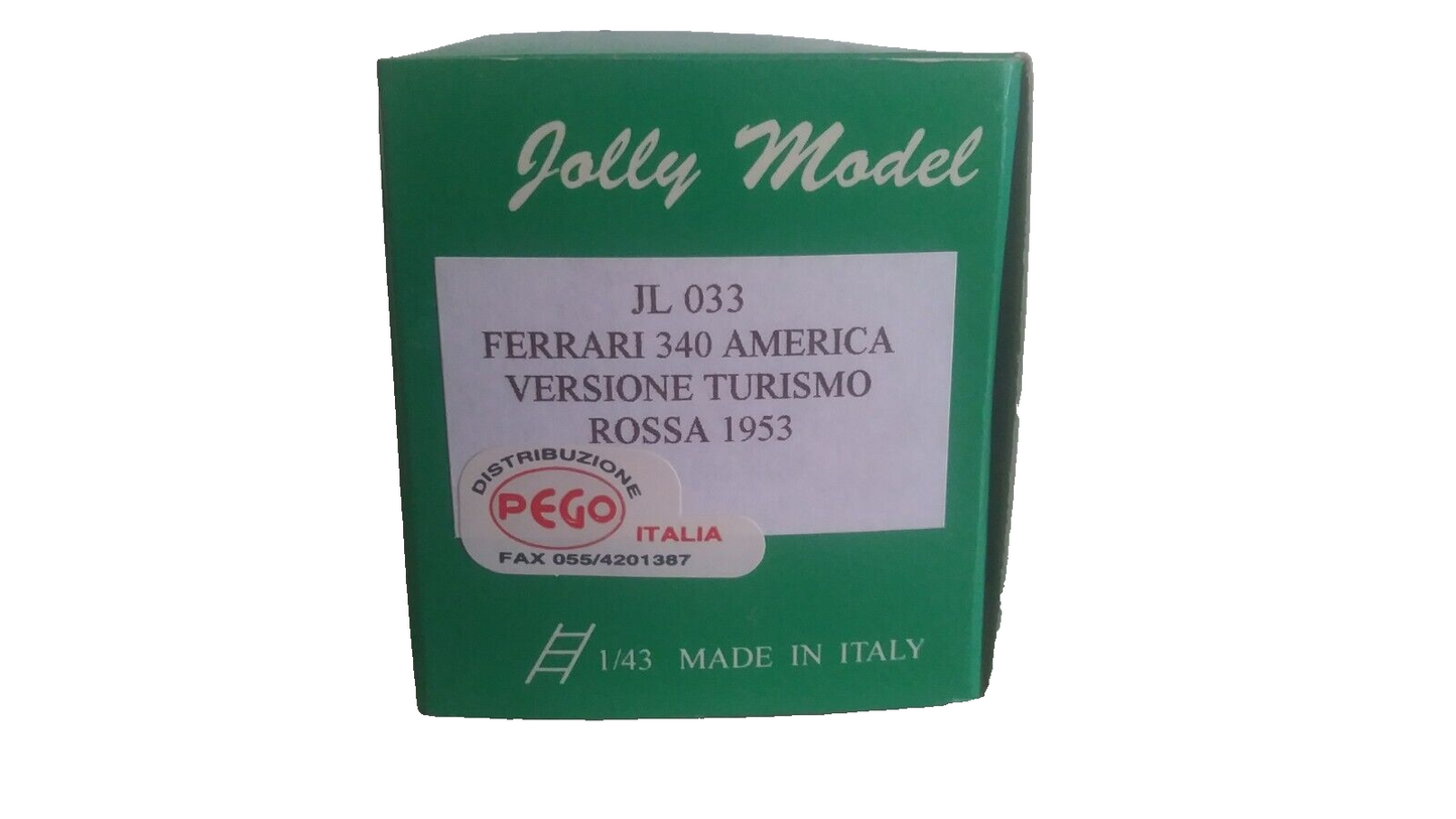 FERRARI 340 AMERICA 1953 JOLLY MODEL SCALA 1/43