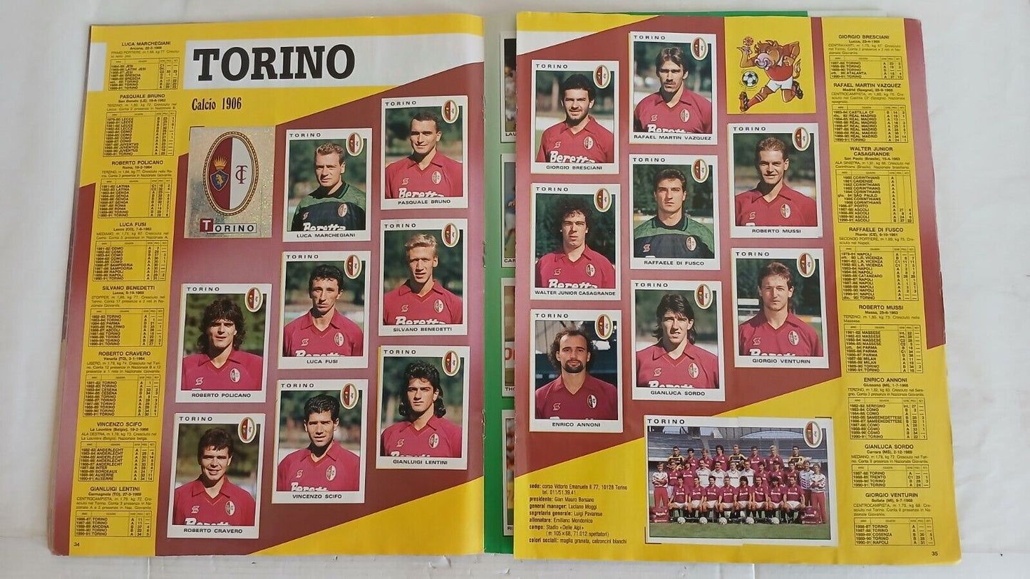 ALBUM CALCIATORI PANINI 1991-92