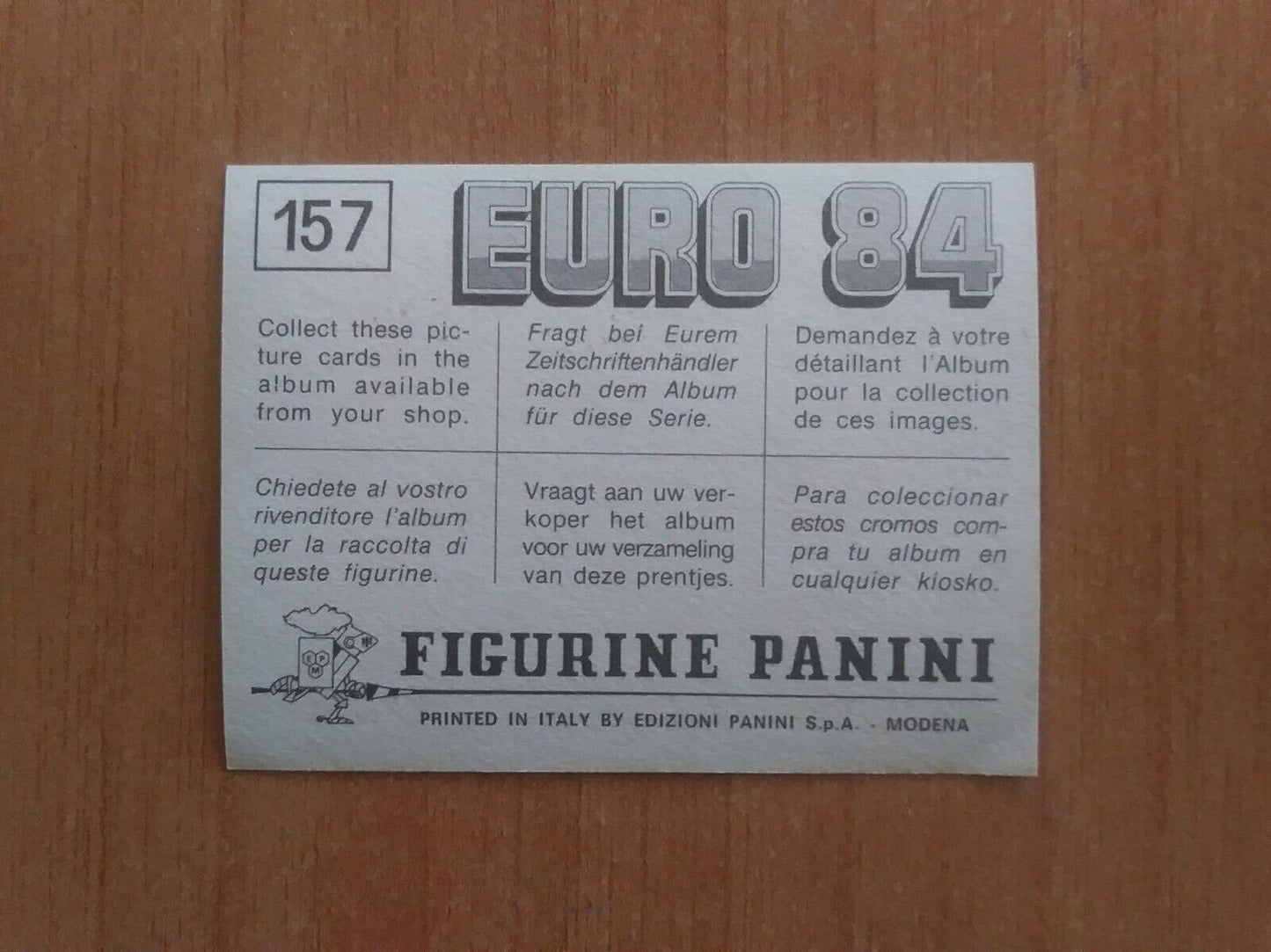 FIGURINE CALCIATORI PANINI EURO 84 (N. 126-258) SCEGLI DAL MENU A TENDINA