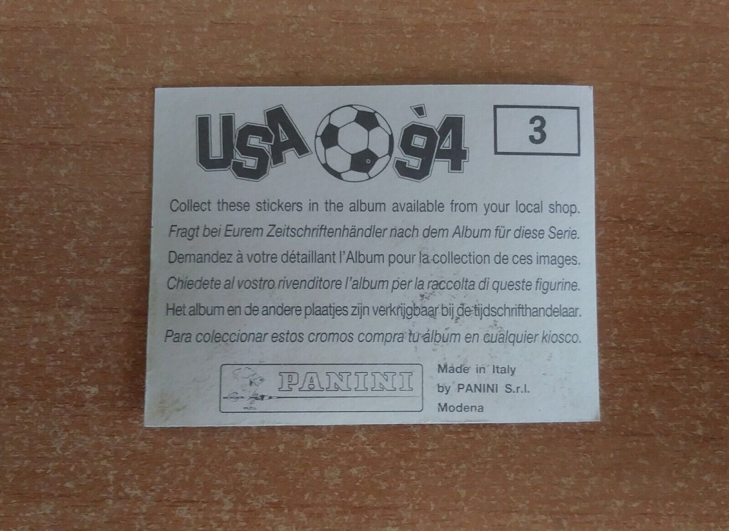 FIGURINE CALCIATORI PANINI USA 94 (N. 1-259) SCEGLI DAL MENU A TENDINA