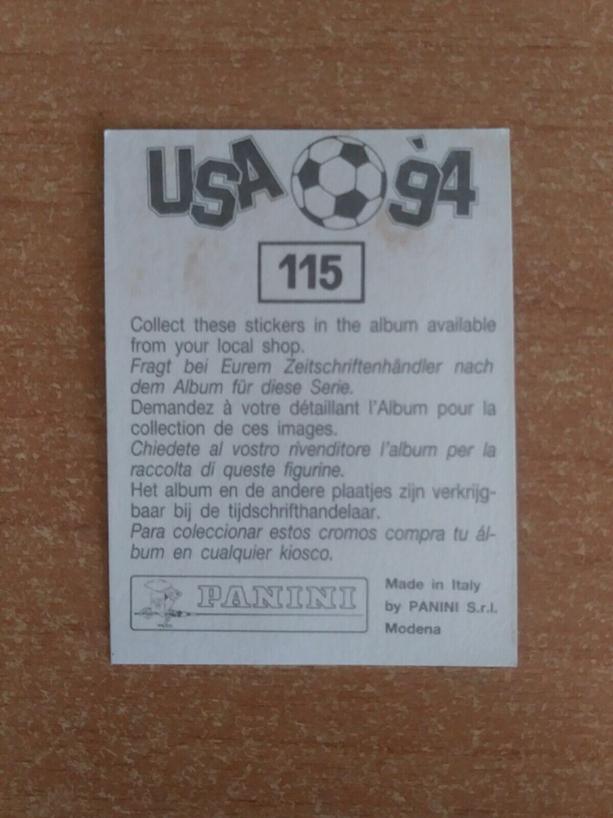 FIGURINE CALCIATORI PANINI USA 94 (N. 1-259) SCEGLI DAL MENU A TENDINA