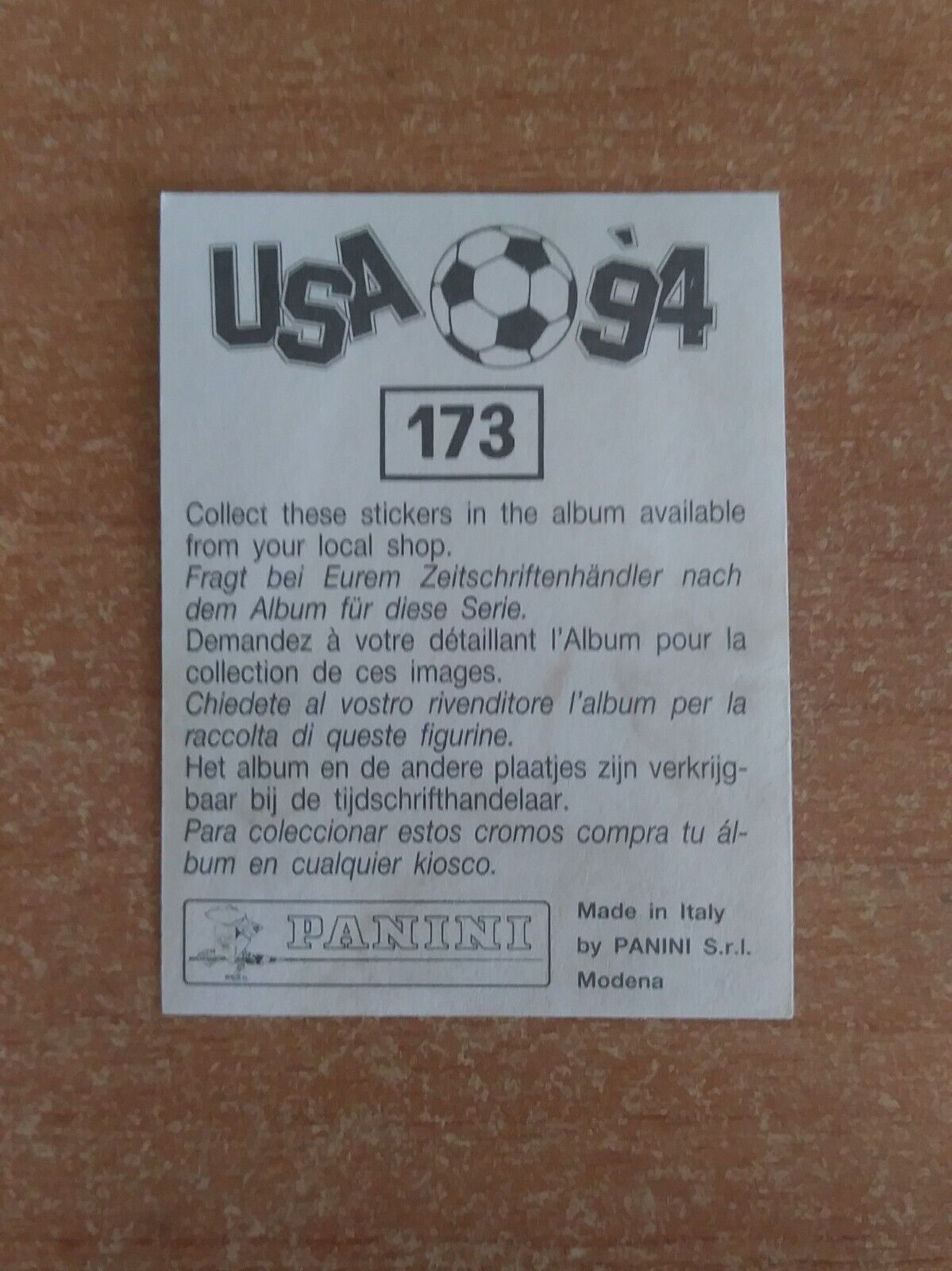 FIGURINE CALCIATORI PANINI USA 94 (N. 1-259) SCEGLI DAL MENU A TENDINA