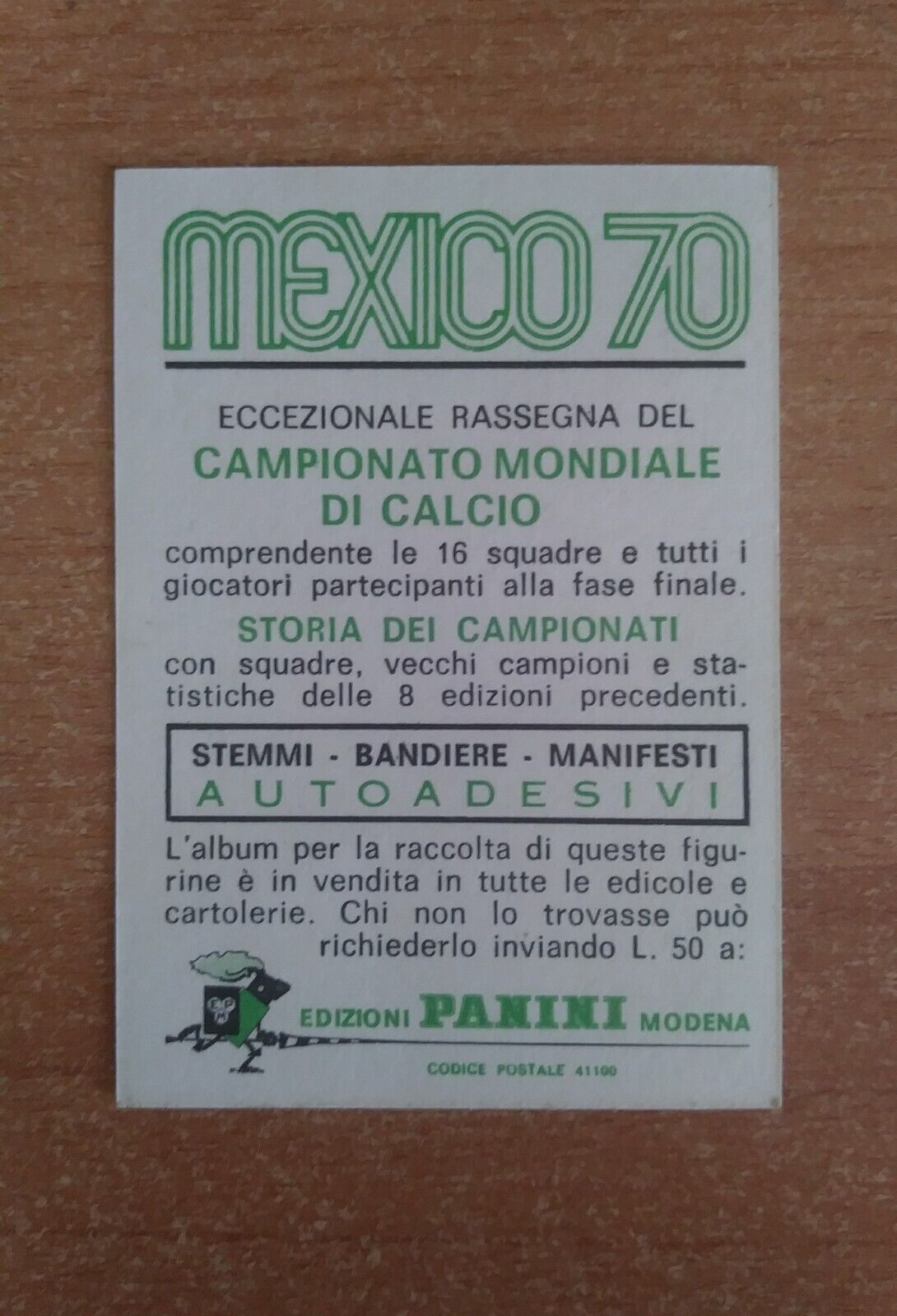 FIGURINE CALCIATORI PANINI MEXICO 70 SCEGLI DAL MENU A TENDINA