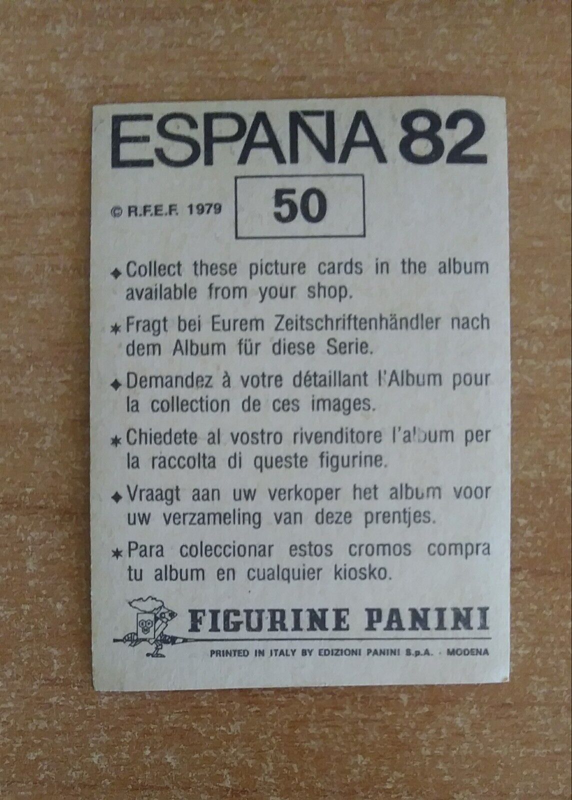 FIGURINE CALCIATORI PANINI ESPANA 82 SCEGLI DAL MENU A TENDINA