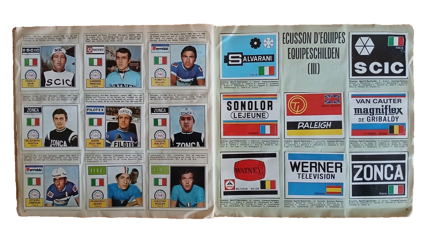 ALBUM PANINI SPRINT 72 COMPLETO/FULL