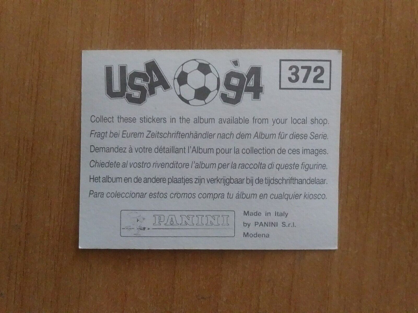 FIGURINE CALCIATORI PANINI USA 94 (N. 266-440) SCEGLI DAL MENU A TENDINA