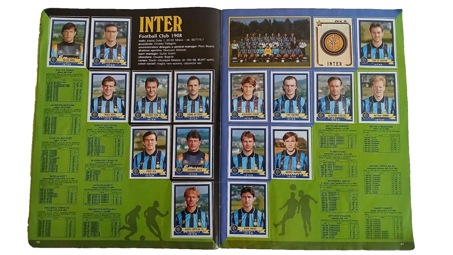 ALBUM CALCIATORI PANINI 1992-93 COMPLETO/FULL