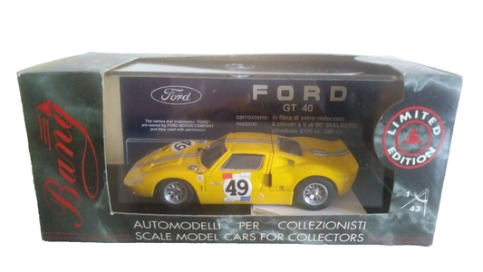 FORD GT 40 BANG SCALA 1/43