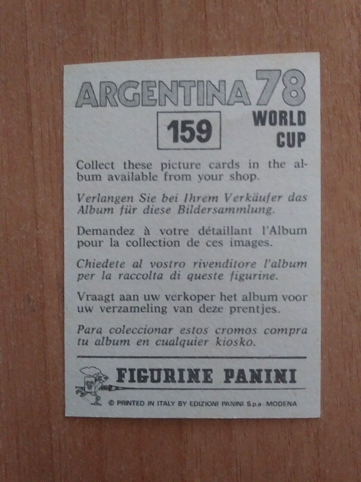 FIGURINE CALCIATORI PANINI ARGENTINA 78 (N. 1-204) SCEGLI DAL MENU A TENDINA