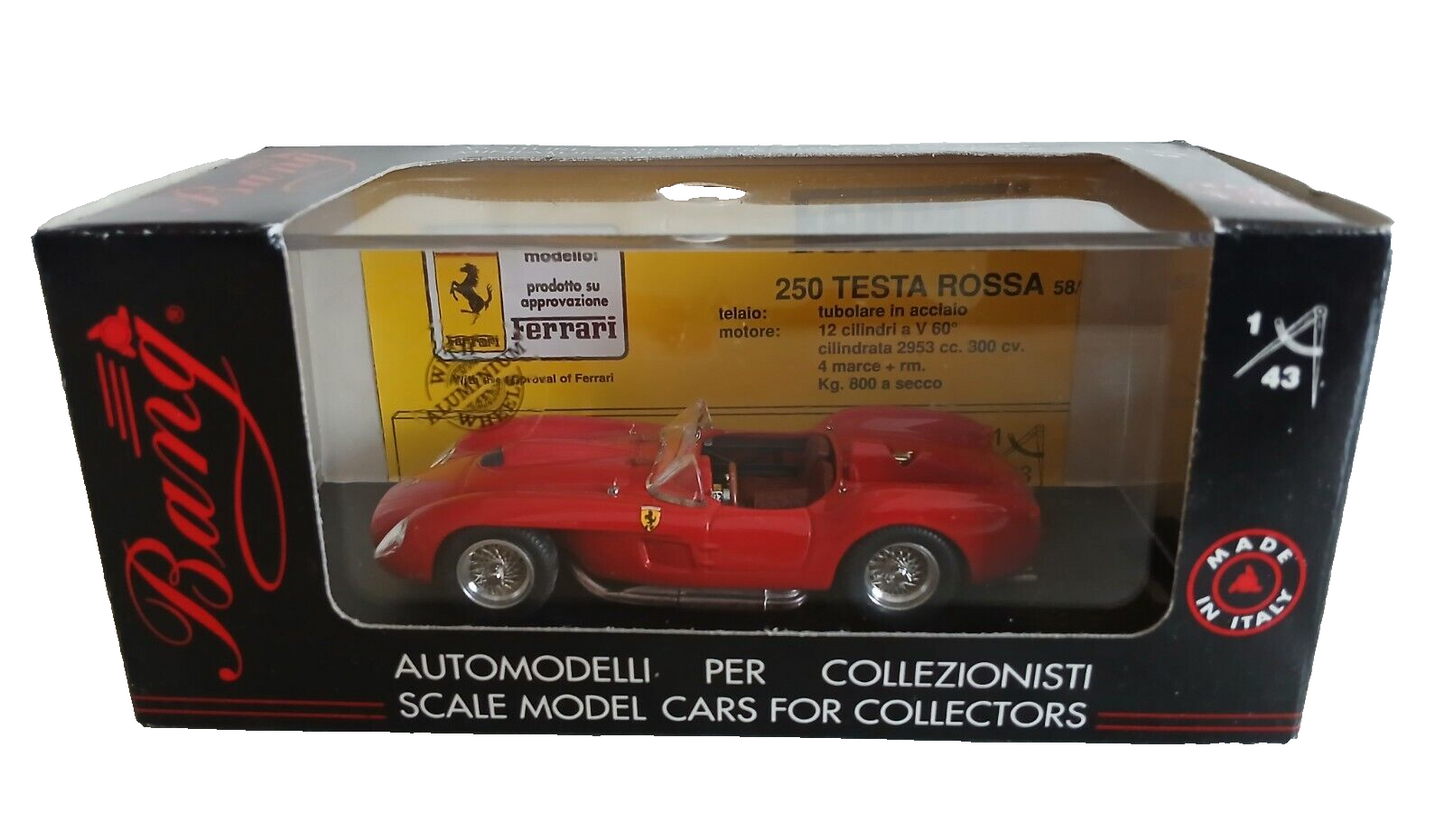 FERRARI 250 TR "PROVA 58" "TRIAL 58" 1958 BANG SCALA 1/43