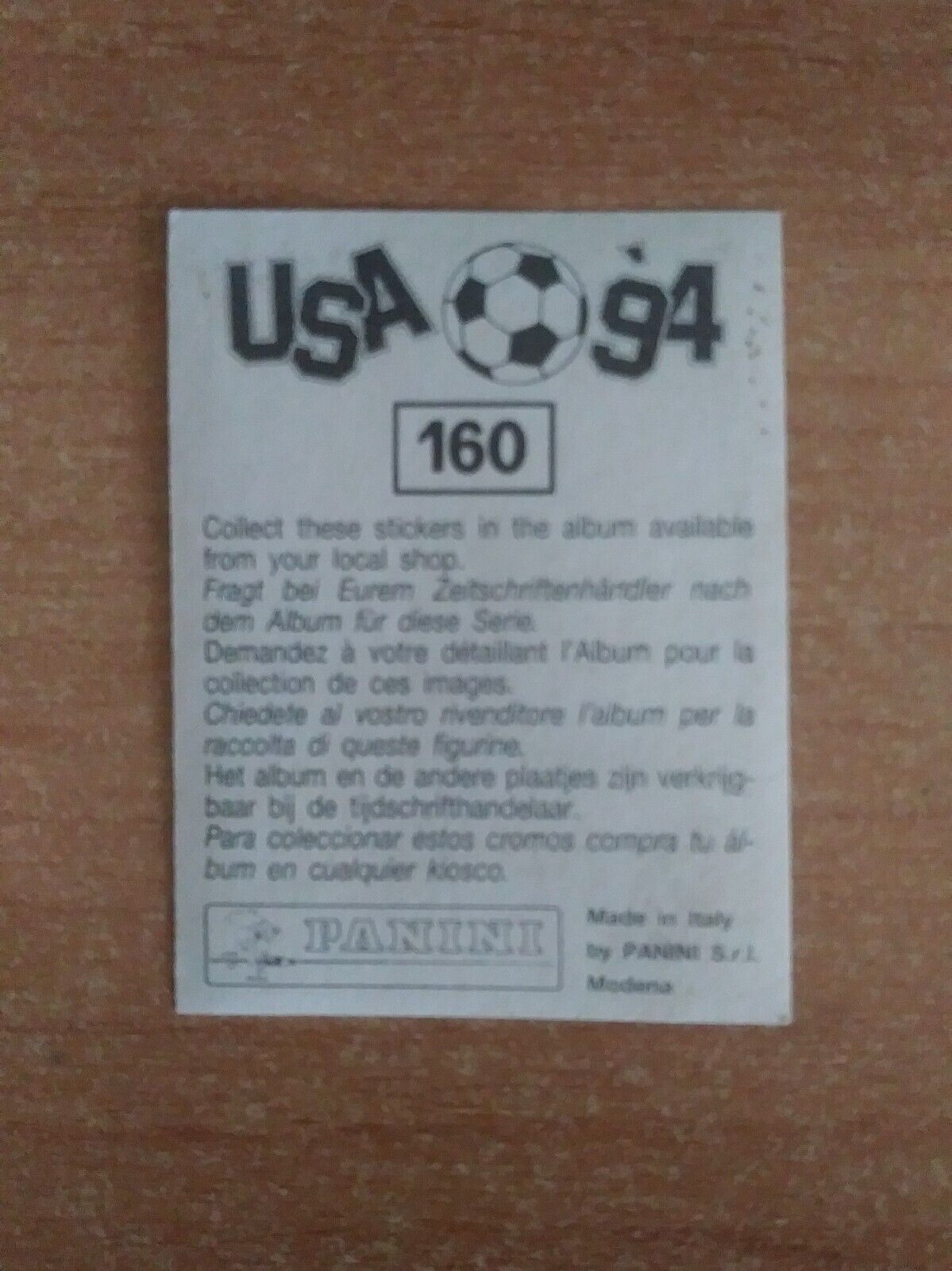 FIGURINE CALCIATORI PANINI USA 94 (N. 1-259) SCEGLI DAL MENU A TENDINA