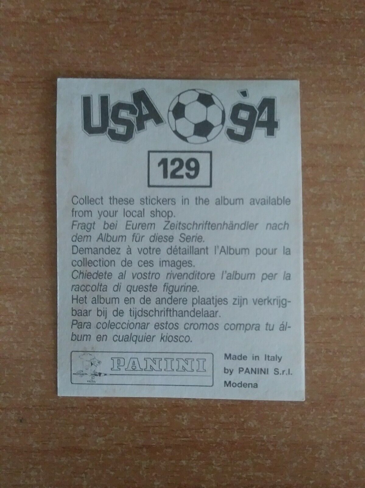 FIGURINE CALCIATORI PANINI USA 94 (N. 1-259) SCEGLI DAL MENU A TENDINA