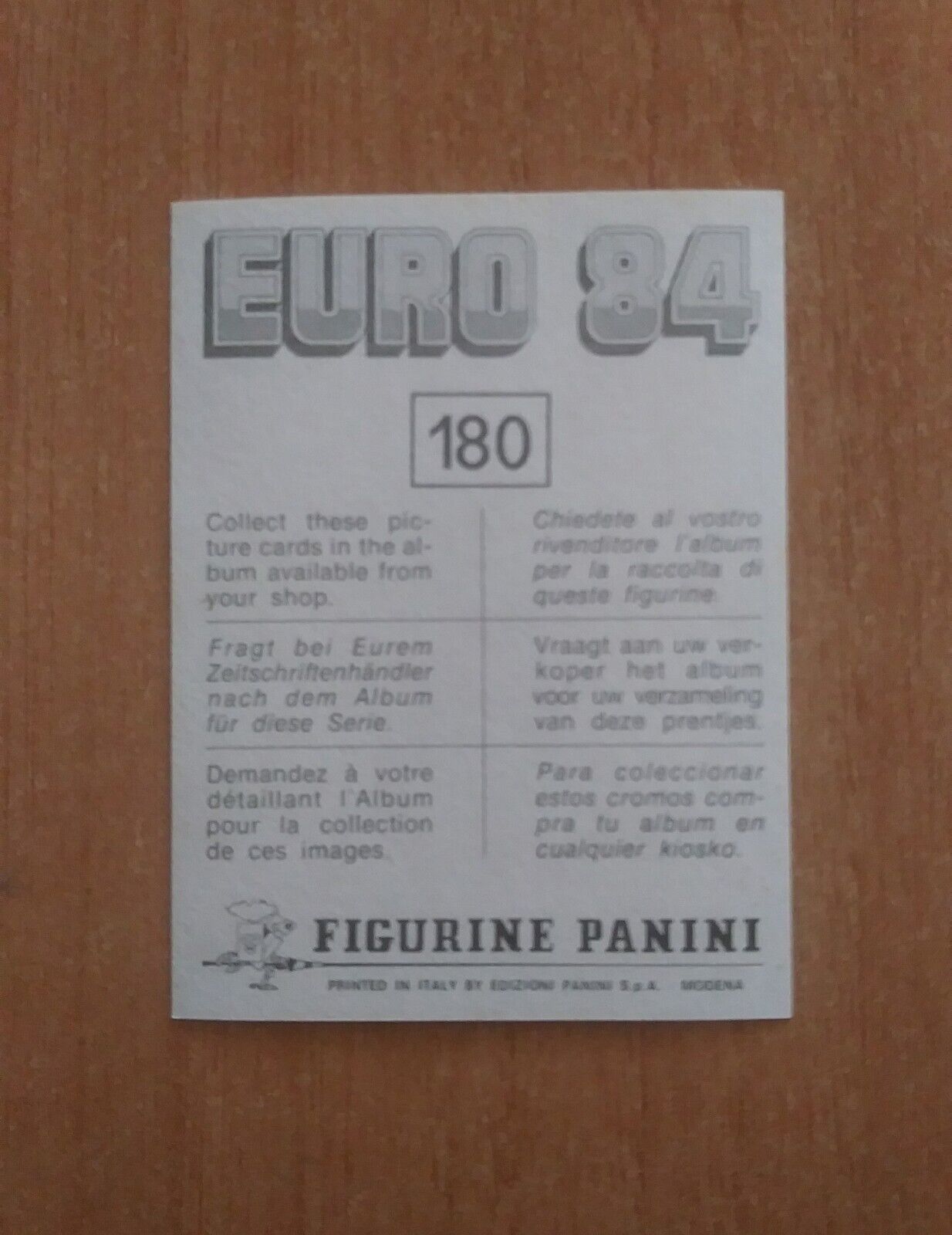 FIGURINE CALCIATORI PANINI EURO 84 (N. 126-258) SCEGLI DAL MENU A TENDINA