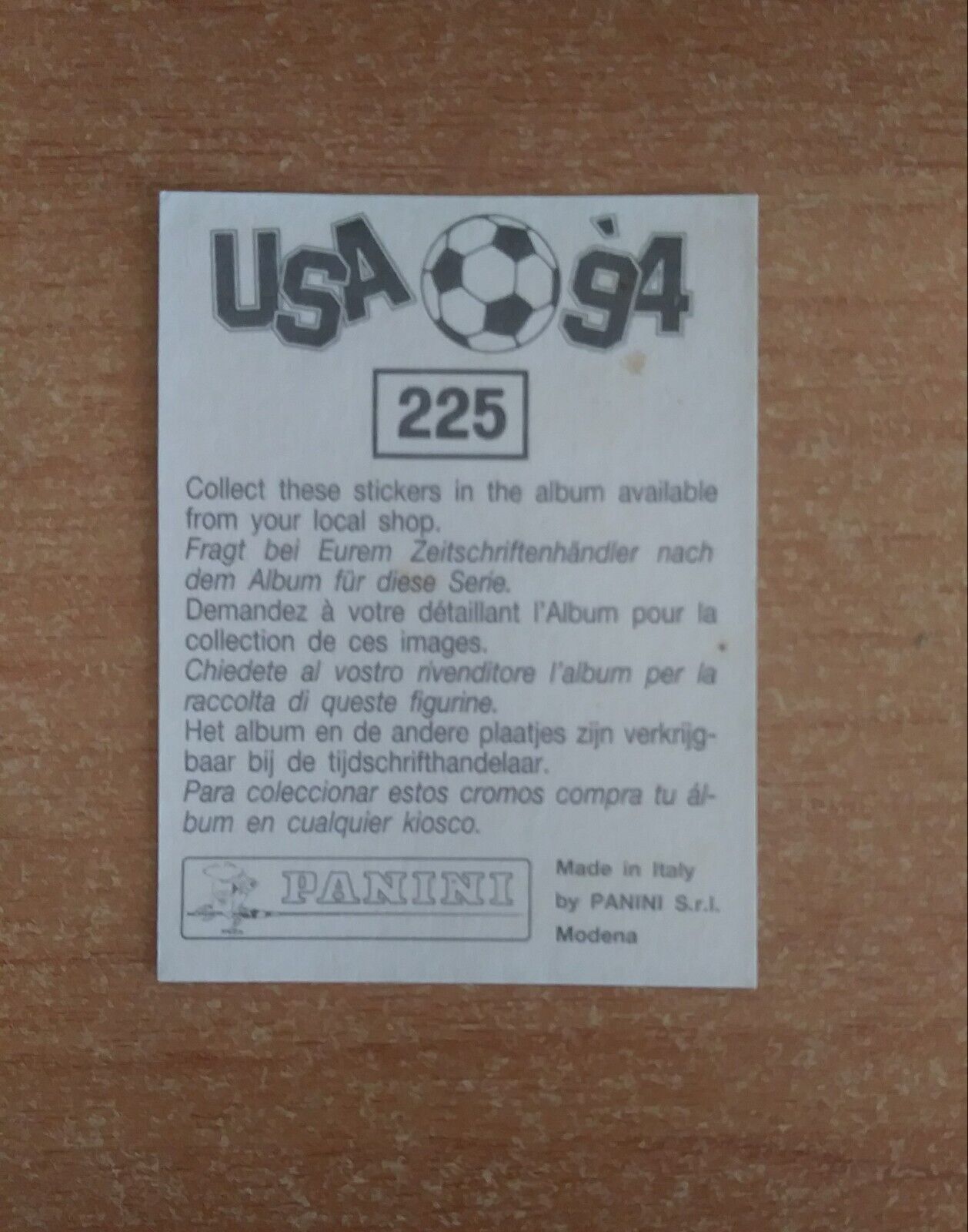 FIGURINE CALCIATORI PANINI USA 94 (N. 1-259) SCEGLI DAL MENU A TENDINA