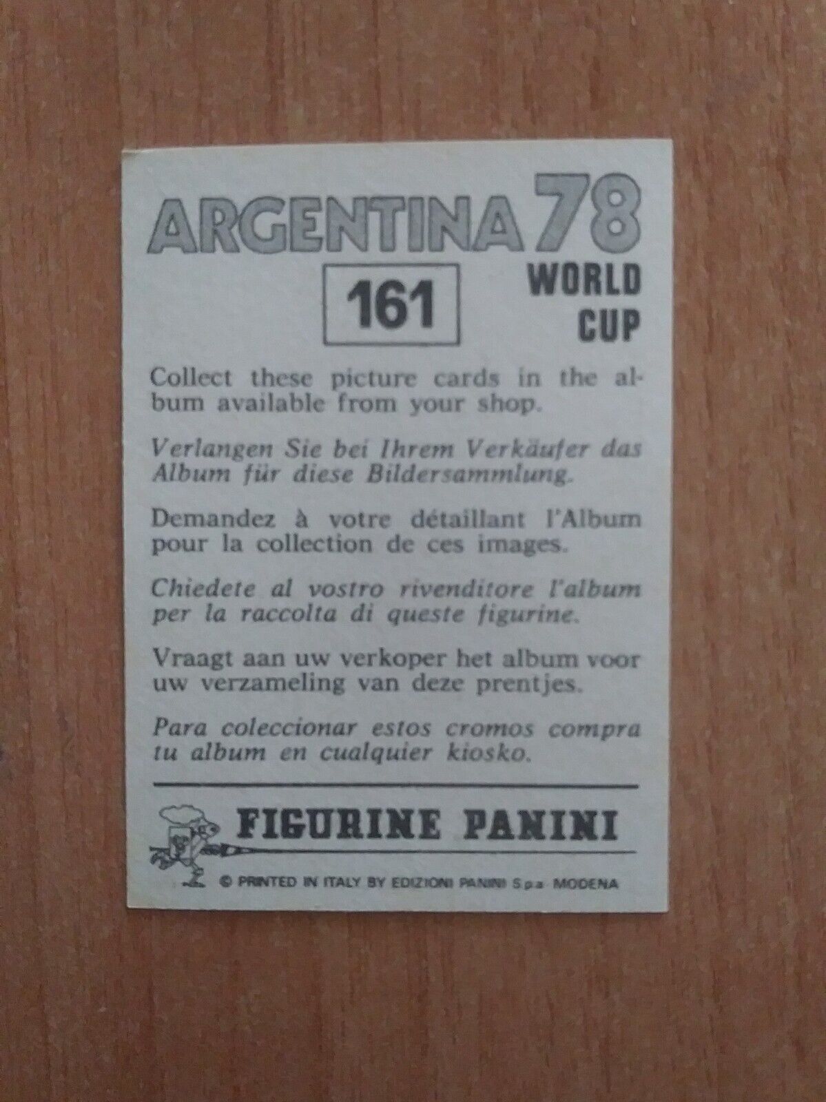 FIGURINE CALCIATORI PANINI ARGENTINA 78 (N. 1-204) SCEGLI DAL MENU A TENDINA