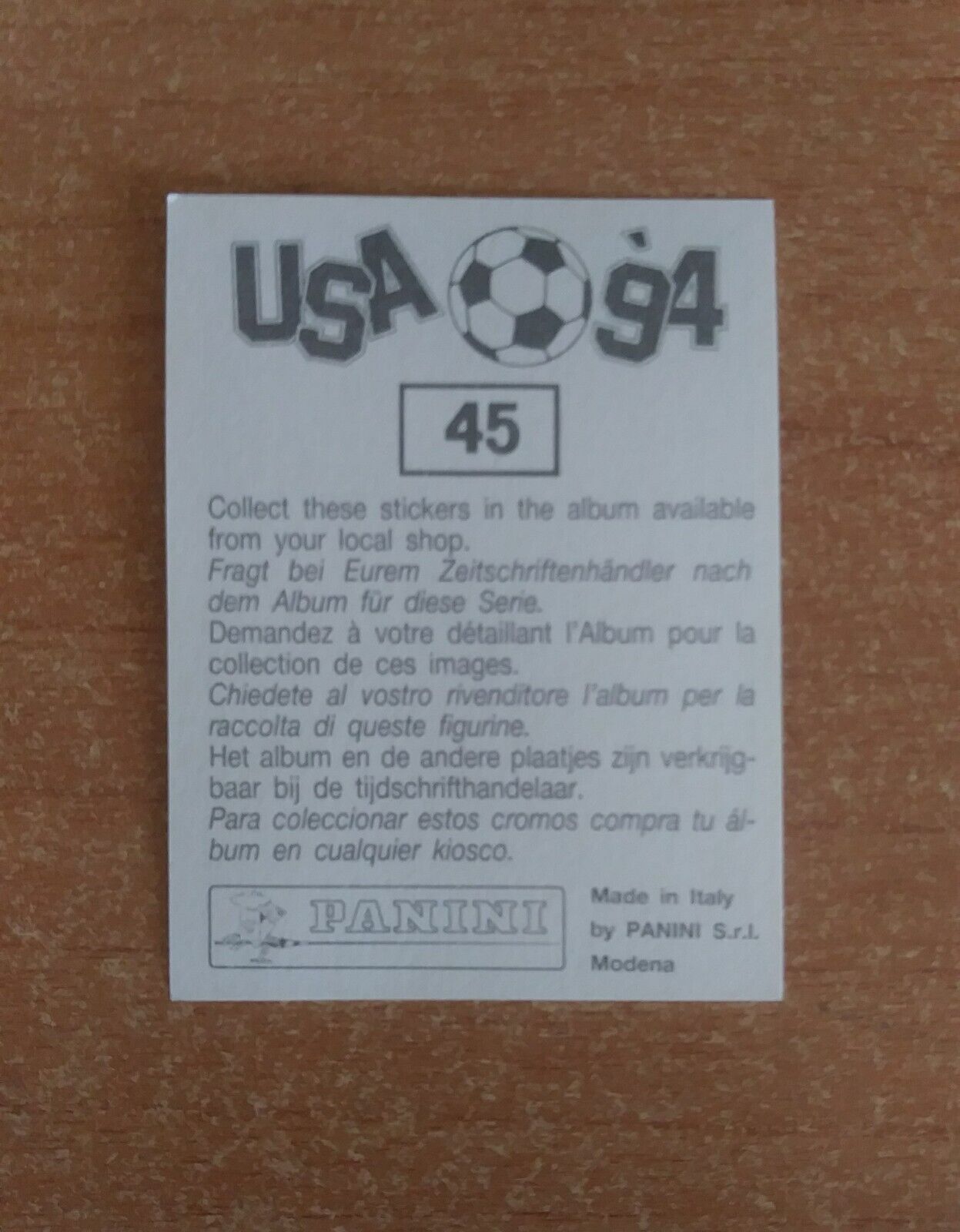 FIGURINE CALCIATORI PANINI USA 94 (N. 1-259) SCEGLI DAL MENU A TENDINA