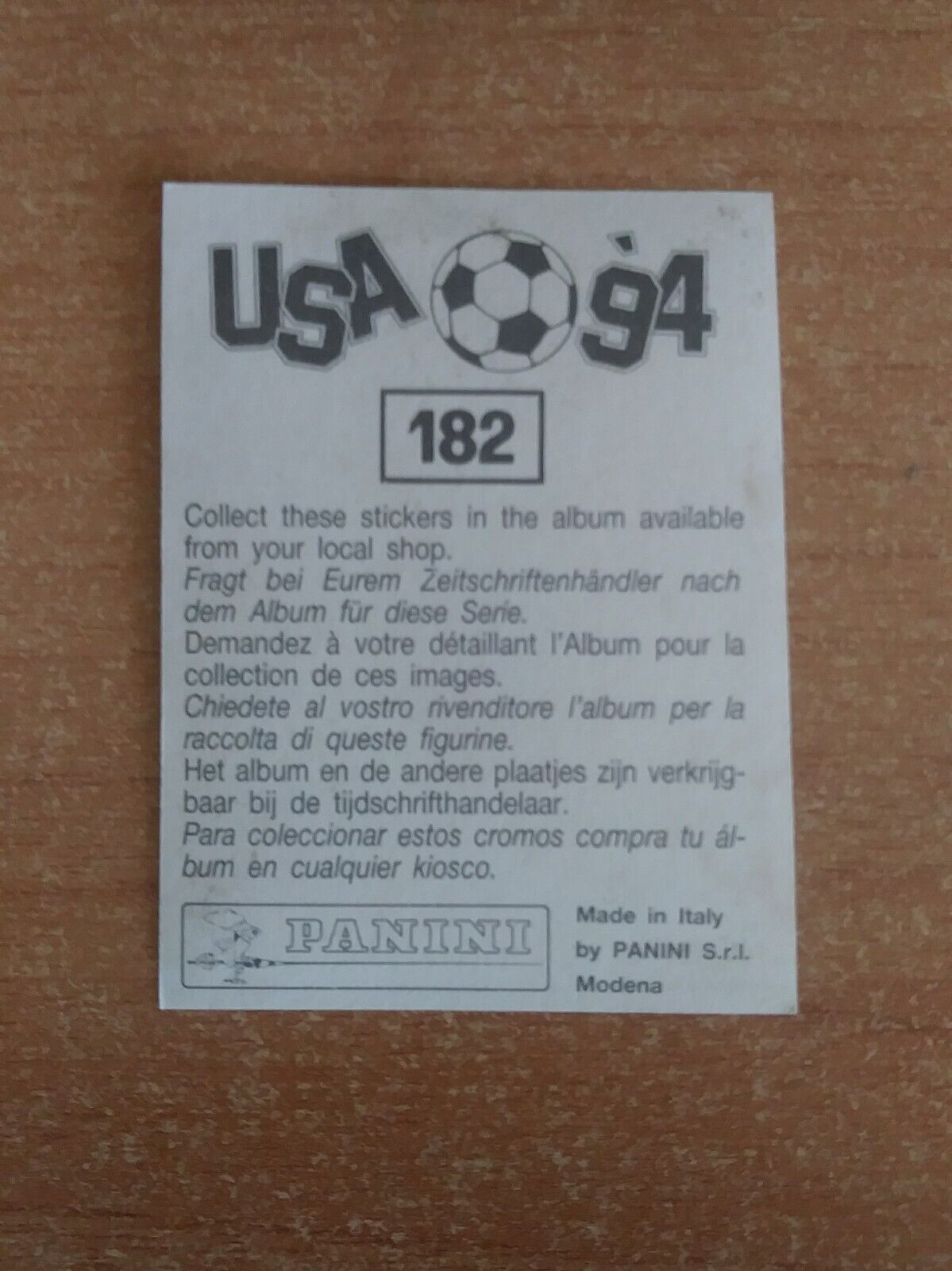 FIGURINE CALCIATORI PANINI USA 94 (N. 1-259) SCEGLI DAL MENU A TENDINA