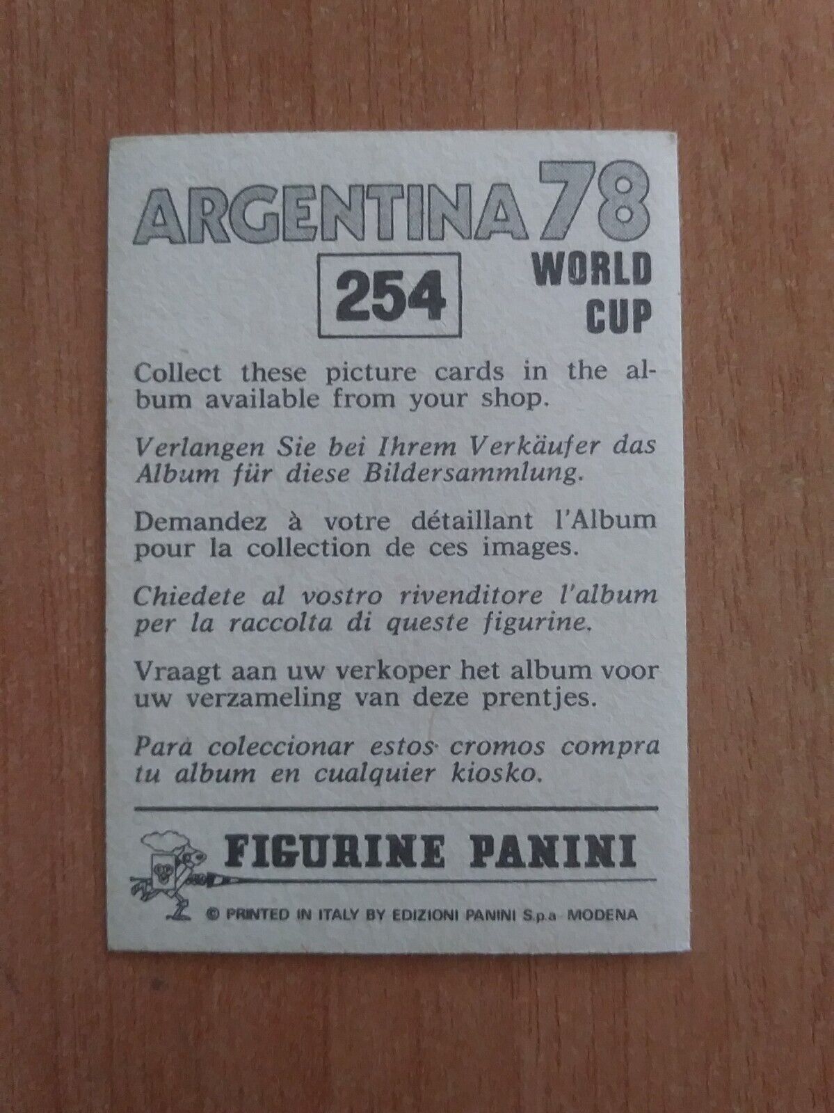 FIGURINE CALCIATORI PANINI ARGENTINA 78 (N. 205-400) SCEGLI DAL MENU A TENDINA