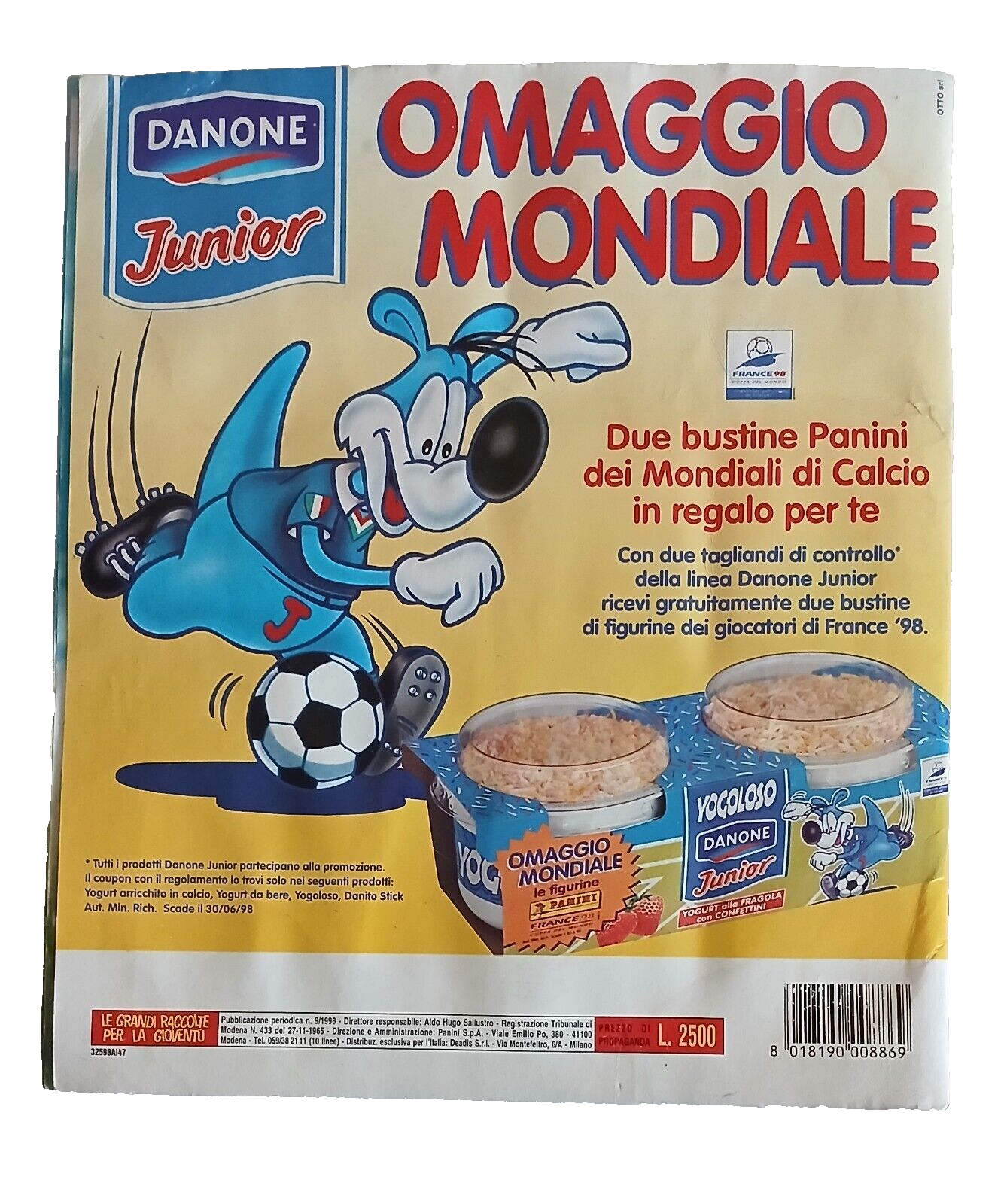 ALBUM CALCIATORI PANINI WORLD CUP FRANCIA 98