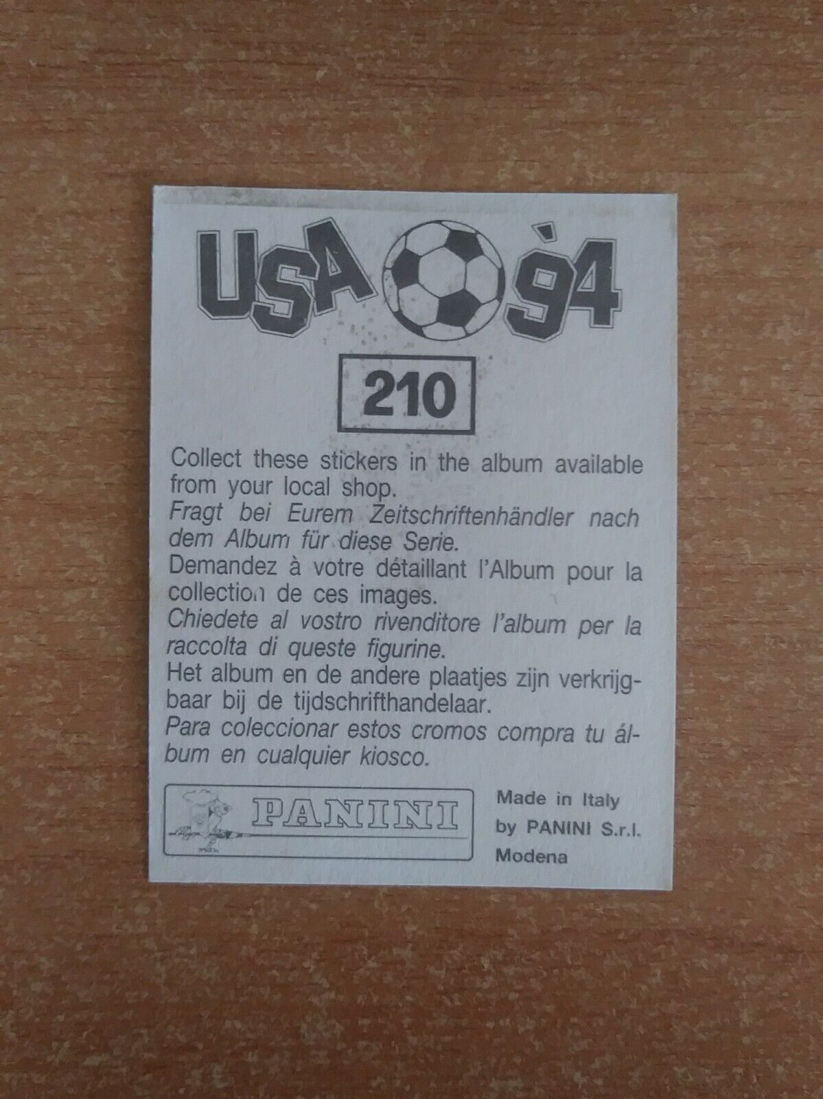 FIGURINE CALCIATORI PANINI USA 94 (N. 1-259) SCEGLI DAL MENU A TENDINA