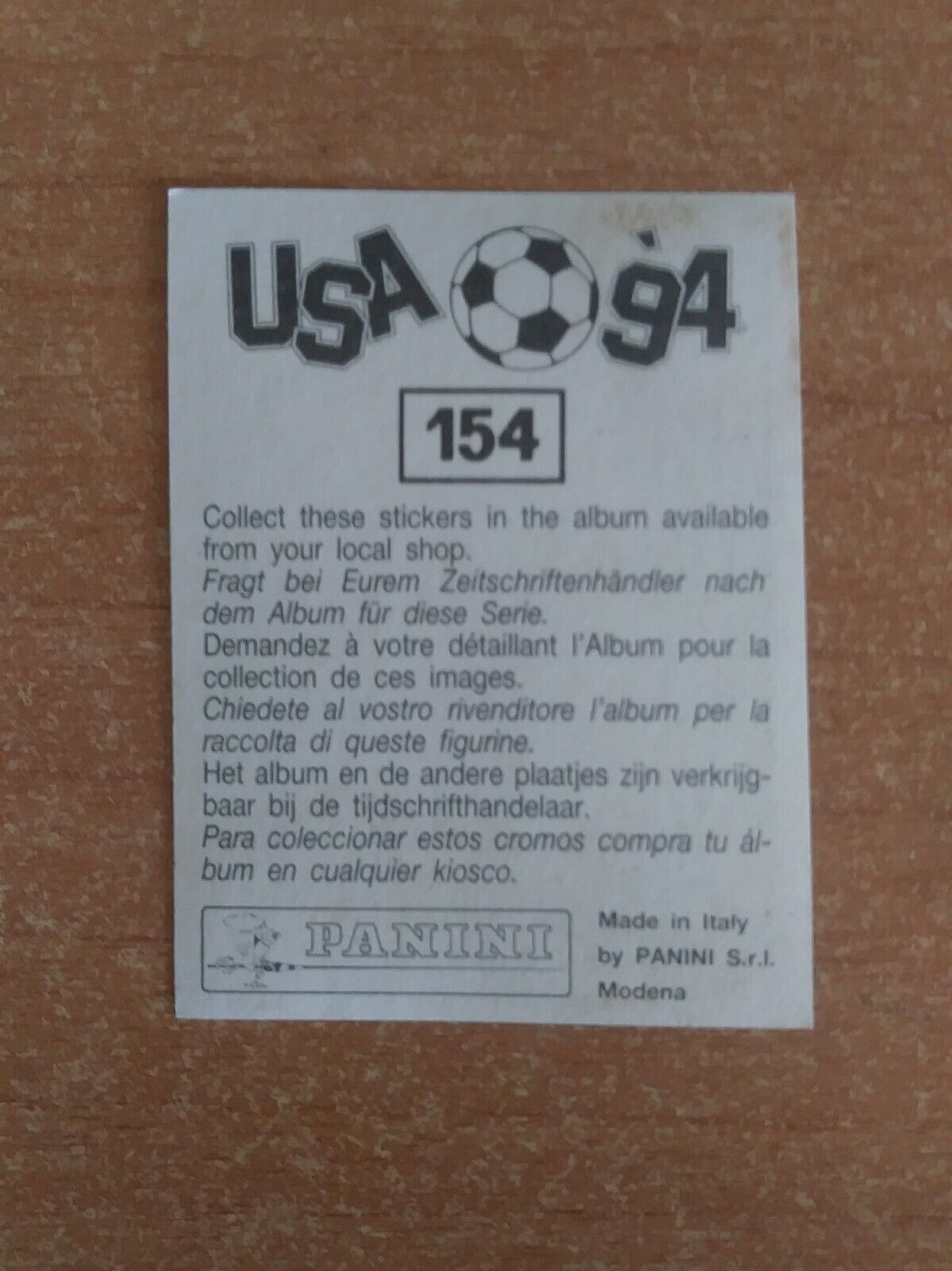 FIGURINE CALCIATORI PANINI USA 94 (N. 1-259) SCEGLI DAL MENU A TENDINA