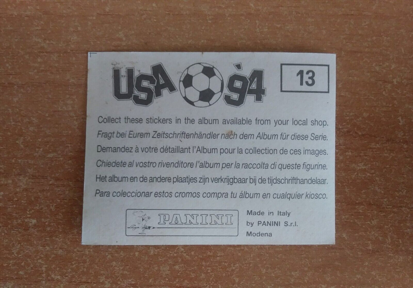 FIGURINE CALCIATORI PANINI USA 94 (N. 1-259) SCEGLI DAL MENU A TENDINA