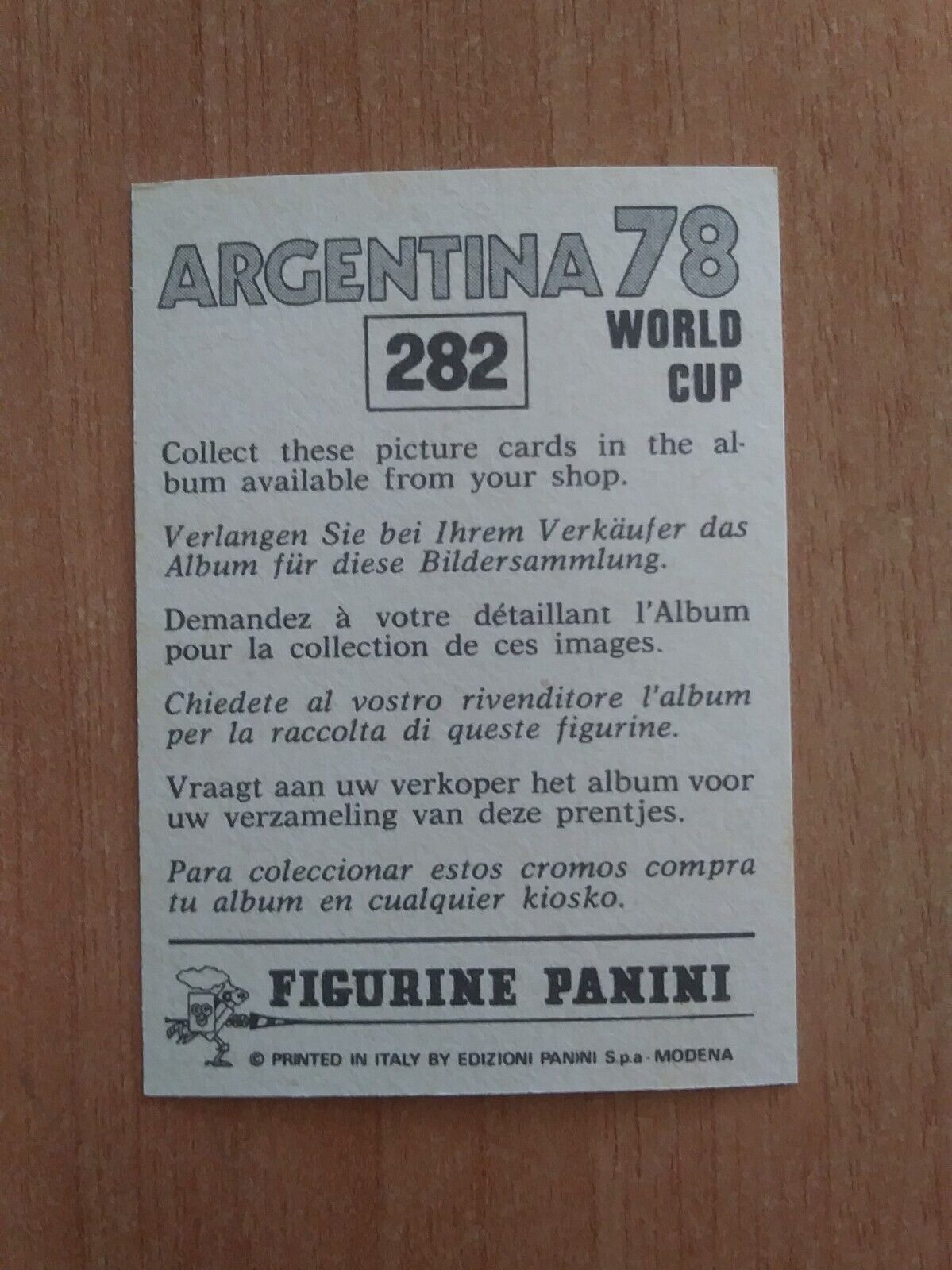 FIGURINE CALCIATORI PANINI ARGENTINA 78 (N. 205-400) SCEGLI DAL MENU A TENDINA