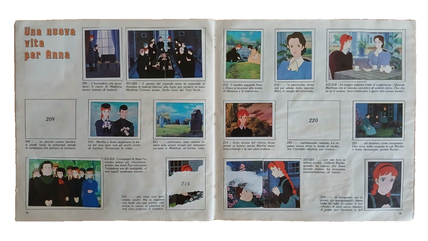 ALBUM PANINI ANNA DAI CAPELLI ROSSI 1980