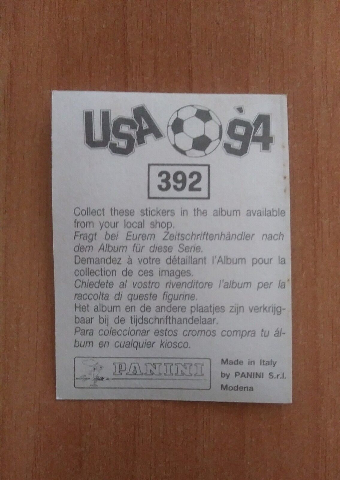 FIGURINE CALCIATORI PANINI USA 94 (N. 266-440) SCEGLI DAL MENU A TENDINA