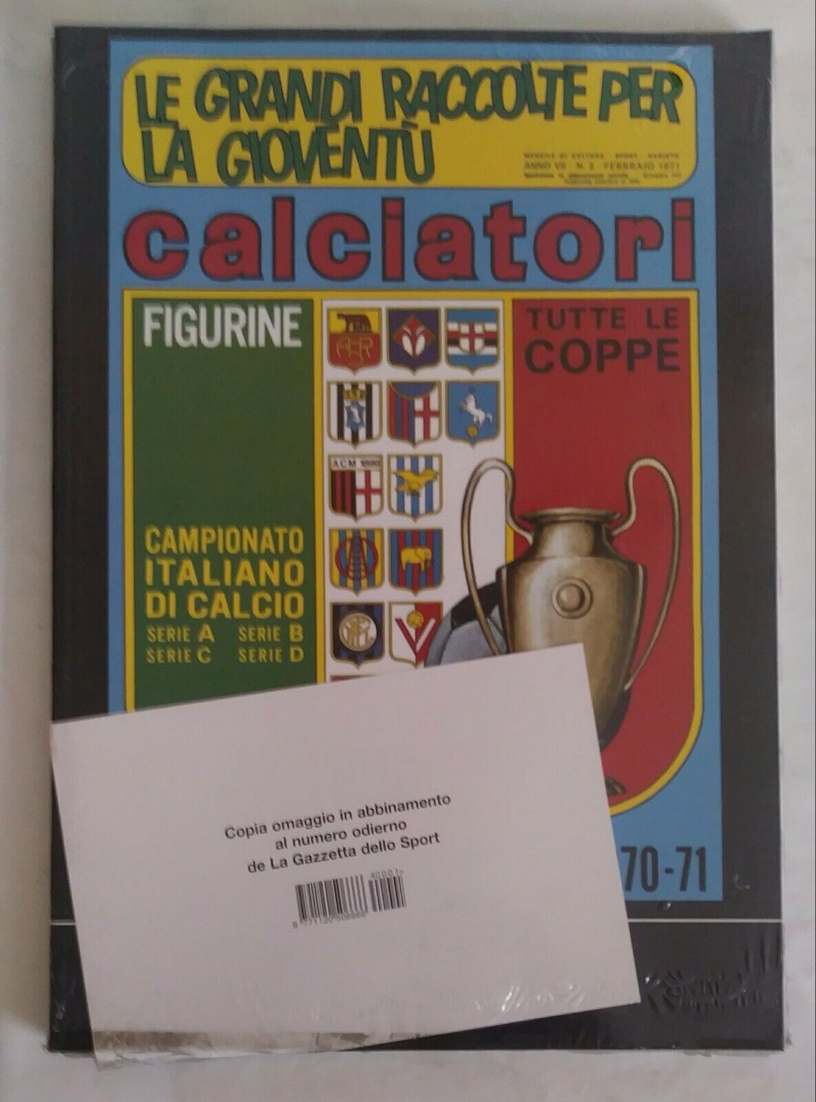 ALBUM CALCIATORI PANINI RISTAMPE LA GAZZETTA SCEGLI DAL MENU A TENDINA